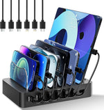 68W 6 Port Phone Charging Station With 6 Cables