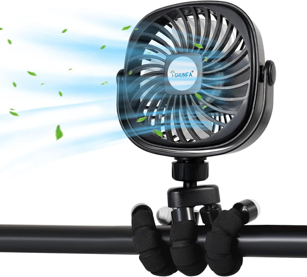 Battery-Powered Stroller Fan