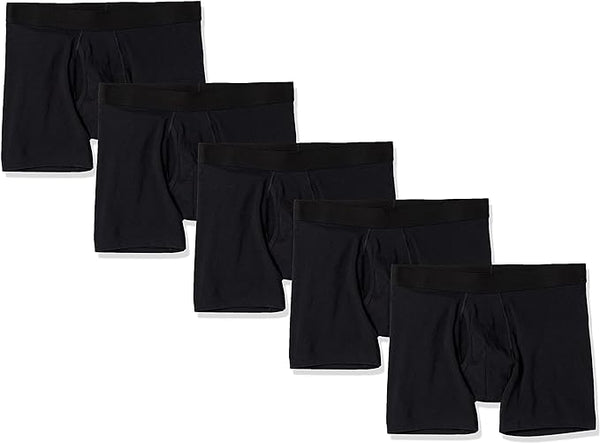 Amazon Essentials Men’s Cotton Jersey Boxer Briefs (Pack Of 5)