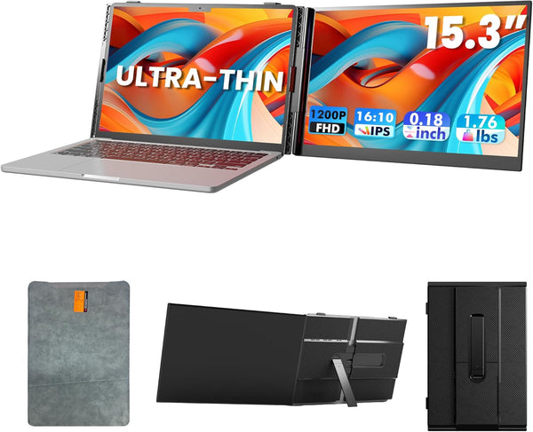 15.3" FHD Ultra-Thin Laptop Screen Extender With 16:10 Display