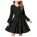 Girls Long Sleeve Swing Dress (8 Colors)