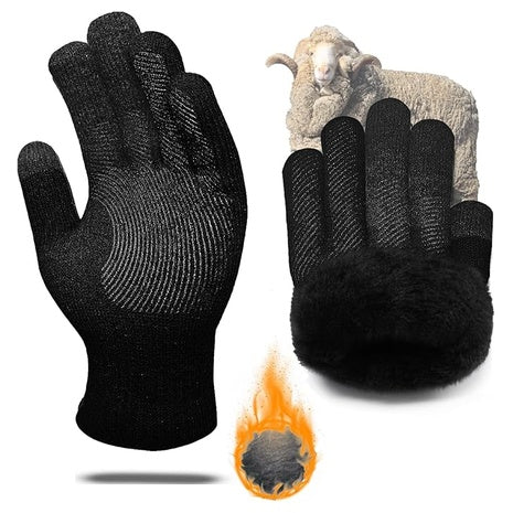 Merino Wool Blend Touchscreen Winter Gloves