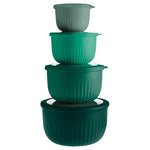 8-Piece Art & Cook Round Nesting Bowl Set With Lids (Ombre Teal)