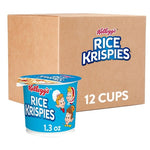 12 Kellogg's Rice Krispies Breakfast Cereal Cups (1.3 Oz)