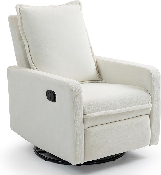 360-Deg Swivel Nursery Glider Recliner Nursery Chair