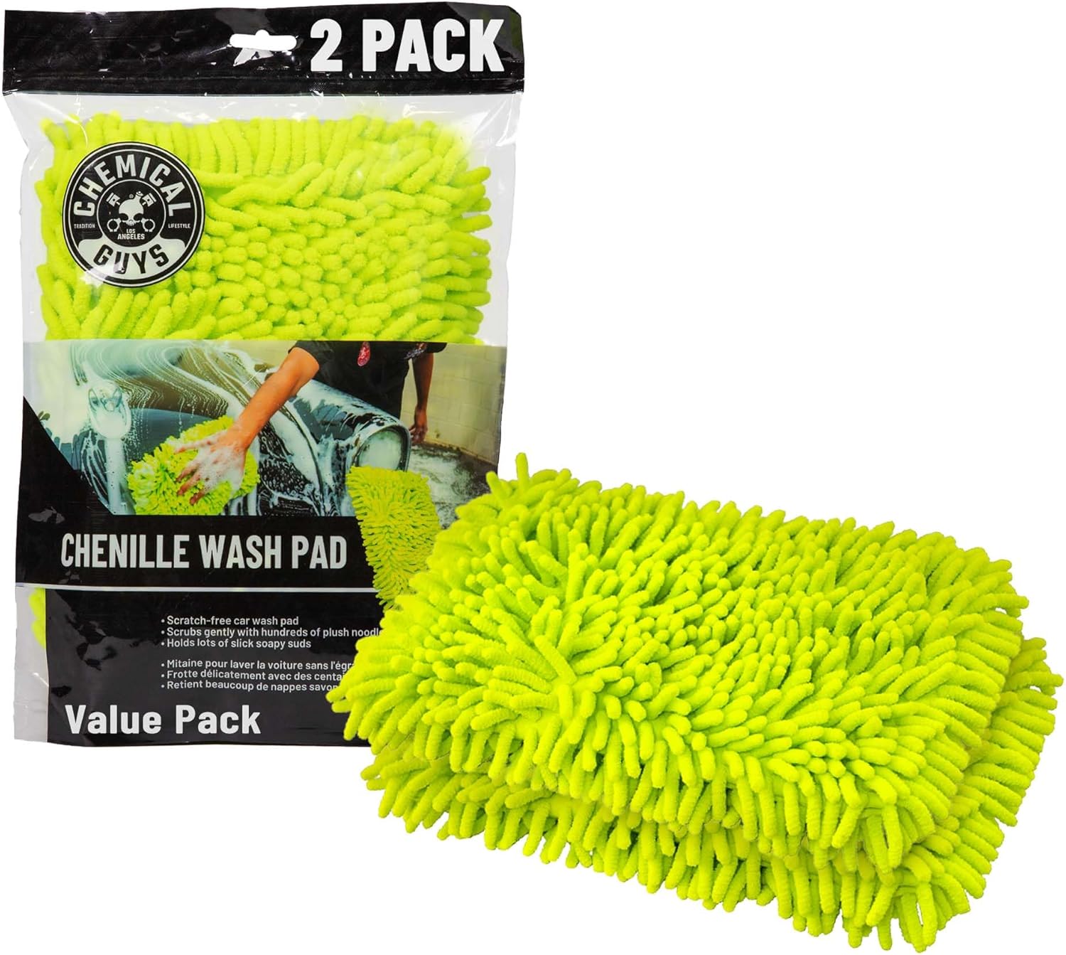 2-Pack Chemical Guys Chenille Microfiber Wash Pad