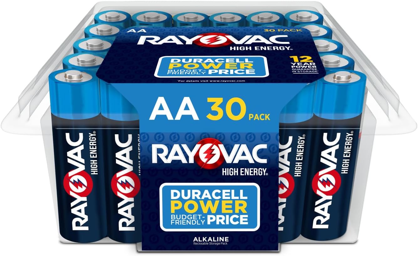 30-Count Rayovac High Energy 1.5V AA Alkaline Batteries