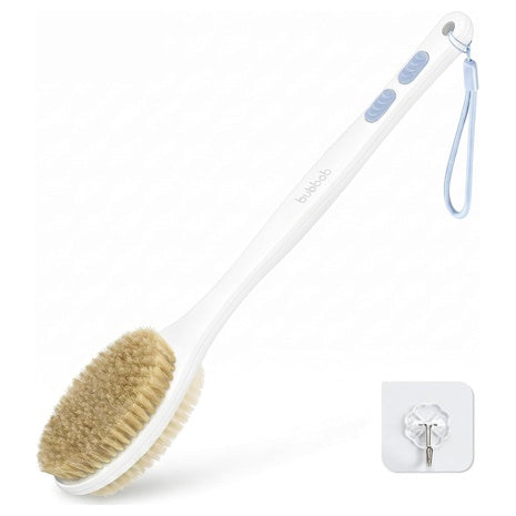 Bubbob Dual-Sided Back Scrubber With Long Handle (Blue)