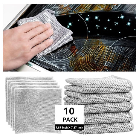 10-Pack Non-Scratch Metal Dish Cloth