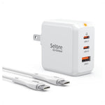 67W GaN 3-Port USB-C Fast Charger with USB-C Cable