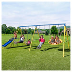Sportspower Kids Swing Set with Slide and Saucer