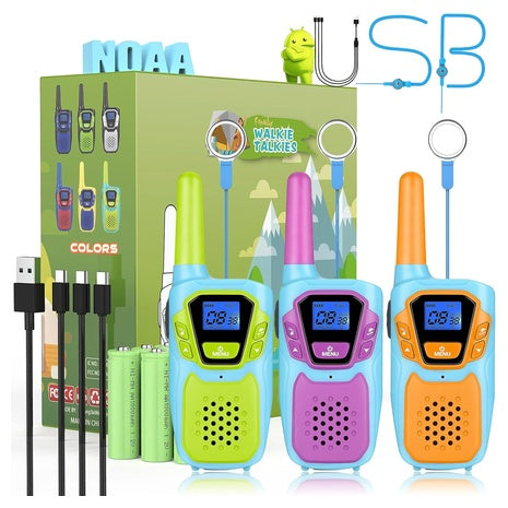 3-Pack Kids Walkie Talkies