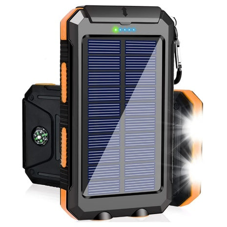 38800mAh Capacity Solar Charger With 2 LED Flashlight