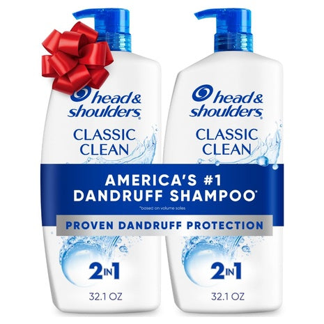 2 Head & Shoulders Classic Clean 2-in-1 Shampoo & Conditioner Bottles