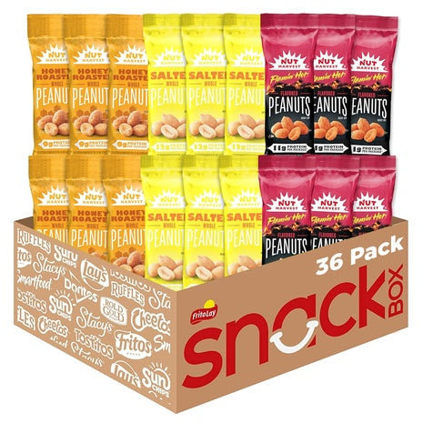 36 Bags Nut Harvest Peanuts Variety Pack