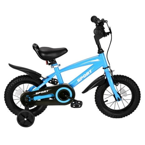 Naipo 12" Kids Girls and Boys Blue Bike with Training wheel