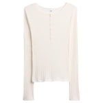 Gap Factory Women's Ribbed Pointelle Henley T-Shirt