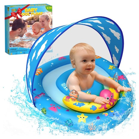 Baby Pool Float with Canopy (2 Colors)