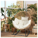Oversized Rocking Wicker Egg Chair