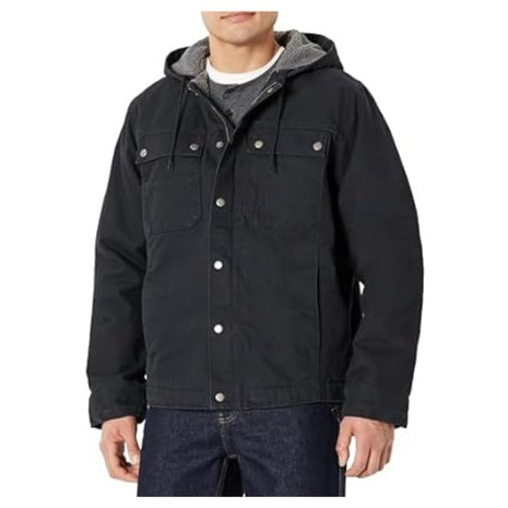 Amazon Basics Mens Insulated Relaxed Fit Hooded Workwear Jacket