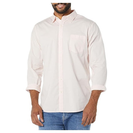 Amazon Essentials Men's Long-Sleeve Slim-Fit Stretch Poplin Shirt