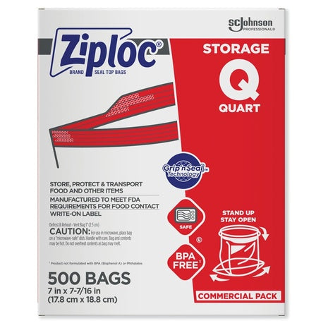 500 Ziploc Quart Storage Bags