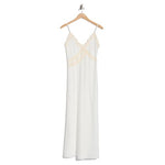 Leith Women's Lace Trim Satin Maxi Dress (3 Colors)
