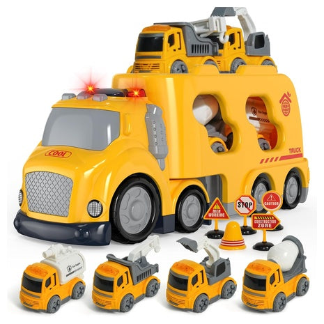 5 In 1 Construction Transport Carrier Truck Toy
