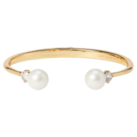 Kate Spade Women's Pearls Of Wisdom Open Hinged Bangle