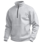 Men's Quarter Zip Waffle Knit Long Sleeve Sweat Shirts (Various)