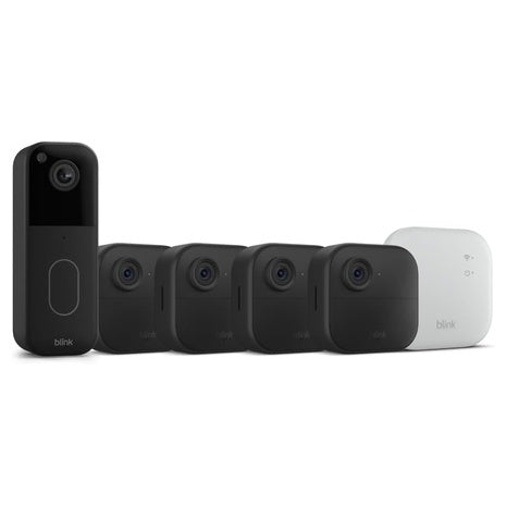Blink Video Doorbell + 4-Pack Outdoor 4 XR