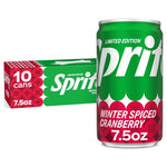 10 Mini Cans Sprite Winter Spiced Cranberry
