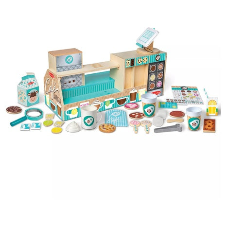 Melissa & Doug 35-Piece Wooden Café Barista Coffee Shop