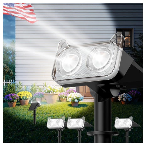 4 Outdoor Solar Spot Lights
