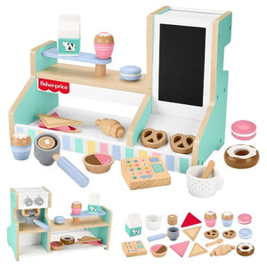 Fisher-Price Wood Pretend Play Coffee Shop & Toy Register