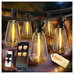 50ft Smart Outdoor String Lights with App + Remote