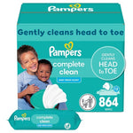 864 Complete Clean Baby Wipes
