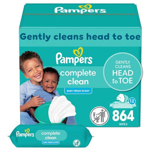 864 Complete Clean Baby Wipes