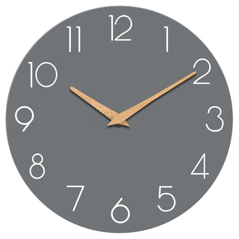 8" Wooden Silent Non-Ticking Wall Clock