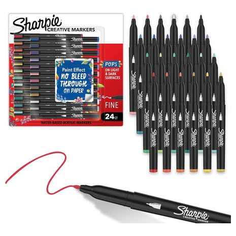 24 Sharpie Acrylic Paint Markers