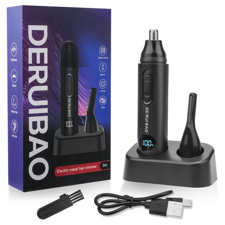 DERUIBAO 2-in-1 Professional USB Rechargeable Nose And Ear Hair Trimmer Set