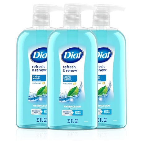 3 Bottles Dial Spring Water Body Wash 23oz