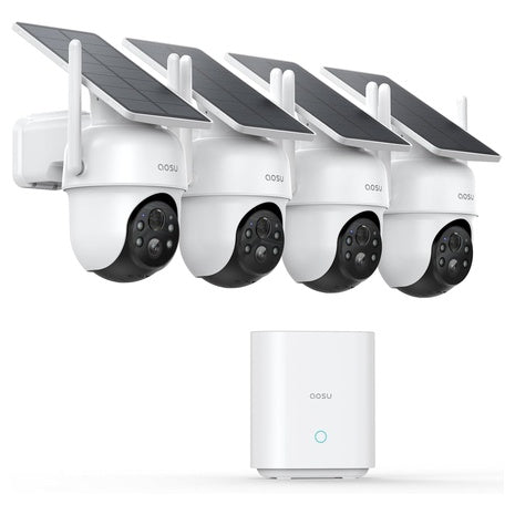 Solar-Powered Wireless Security 4-Camera Kit
