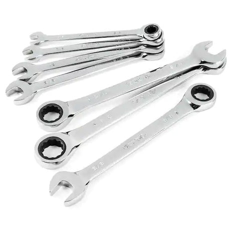 7-Piece Husky Ratcheting SAE Combination Wrench Set
