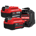 Craftsman V20 20-Volt 2-Pack Lithium-ion 4 Ah & 6 Ah Battery & Charger