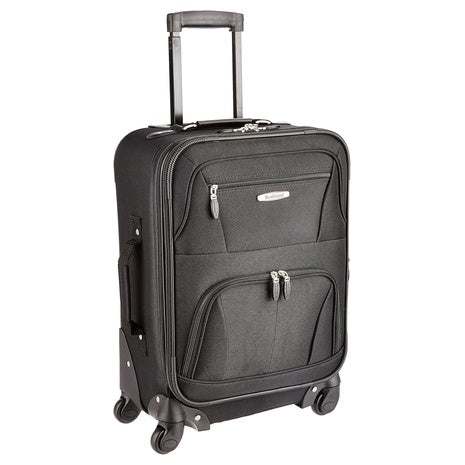 Rockland 19" Expandable Spinner Carry On (Black)