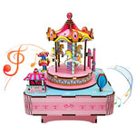 3D DIY Carousel Music Box Puzzle Kit