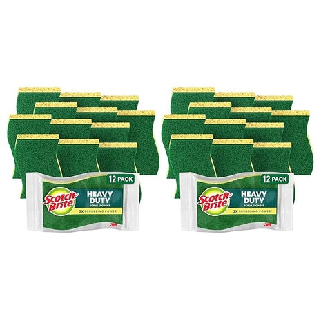 24 Scotch-Brite Heavy Duty Scrub Sponges