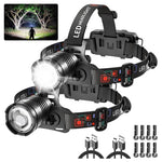 2 Pack Rechargeable Bright LED Headlamps