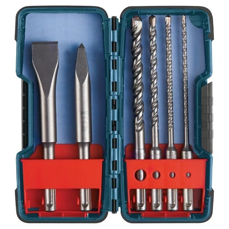 6-Piece Bosch SDS-Plus Bulldog Rotary Hammer Bit Set
